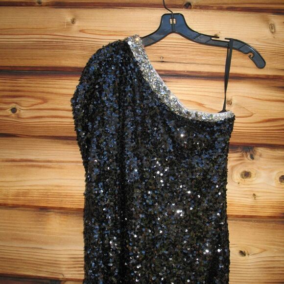 Sachin + Babi Womens Greta Black Sequin Gown Dress - Picture 7 of 13